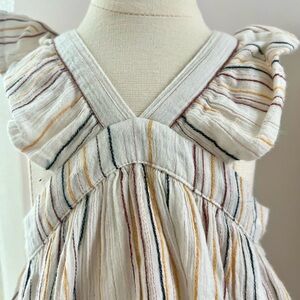 Gap striped Ruffle Sleeve Dress